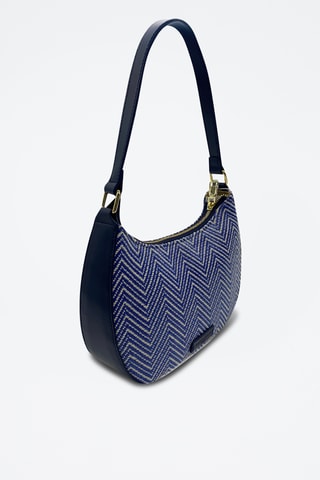 Leren Handtas Amara  - Marineblauw