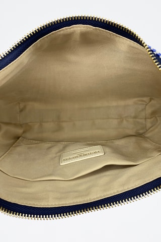 Leren Handtas Amara  - Marineblauw