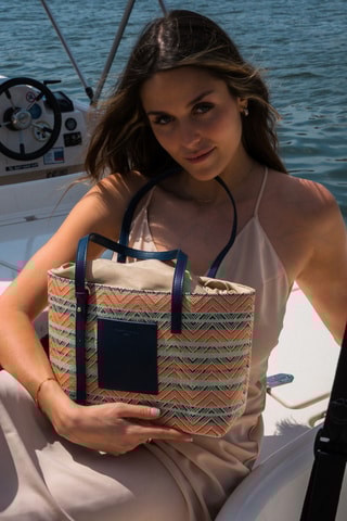 Leren Handtas Azura  - Marineblauw