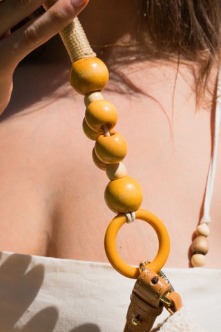 Leren Handtas Tulum  - Camel
