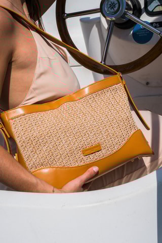 Leren Handtas Malaya  - Camel