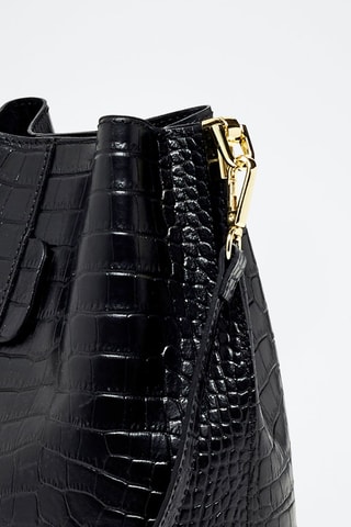 Sac seau en cuir Bruna - Noir