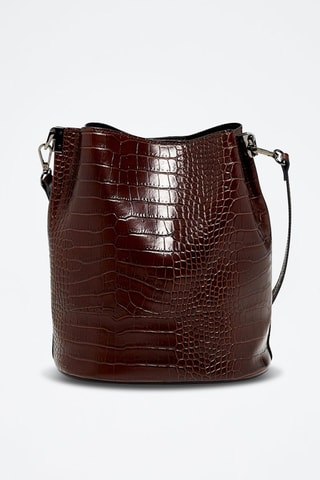 Sac seau en cuir Bruna - Marron