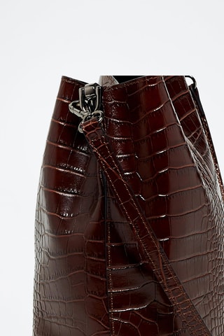 Sac seau en cuir Bruna - Marron