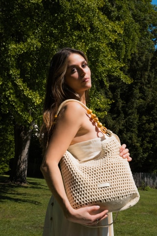 Leren Handtas Tulum  - Wit
