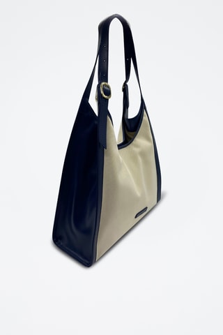 Leren Handtas Zaya  - Marineblauw