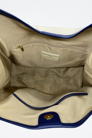 Leren Handtas Zaya  - Marineblauw