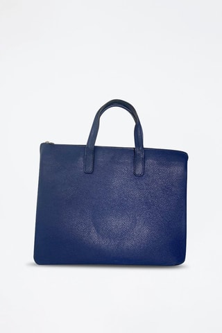 Leren Aktetas Carlo - Marineblauw