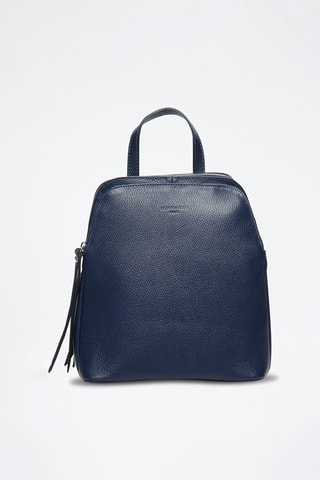 Sac à dos en cuir Santo - Bleu marine