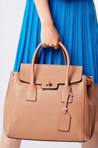 Sac à main en cuir Jane - Beige