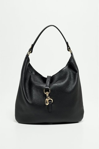 Sac porté épaule en cuir Margot - Noir