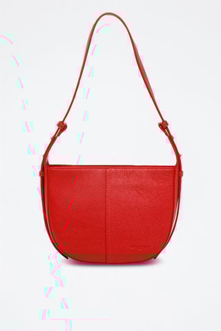 Sac porté épaule en cuir Clara - Rouge