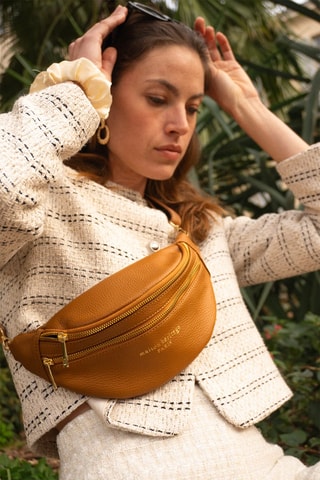 Sac banane en cuir - Camel