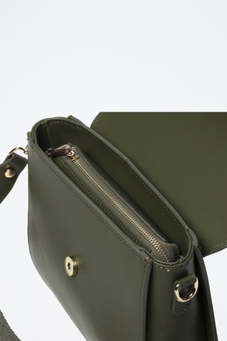 Sac bandoulière en cuir Monica - Vert et doré
