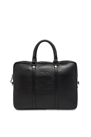 Porte-documents en cuir Leo - Noir