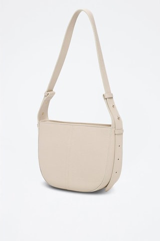 Sac porté épaule en cuir Clara - Blanc