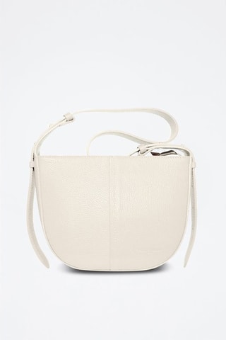Sac porté épaule en cuir Clara - Blanc