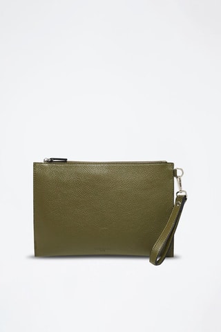 Pochette en cuir Leo - Vert