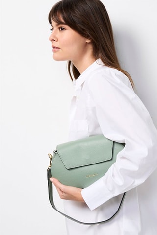 Sac bandoulière en cuir Eze - Vert