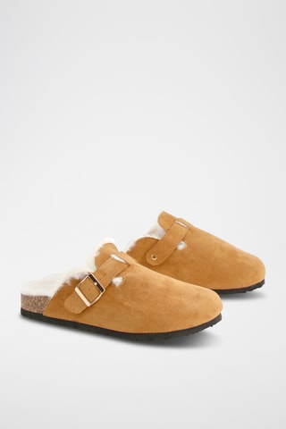 Mules fourrées - Camel