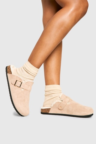 Mules fourrées - Beige