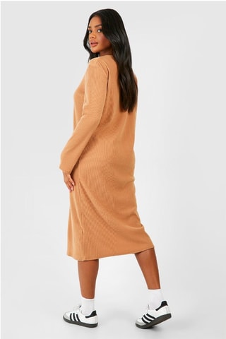 Robe midi oversize - Camel