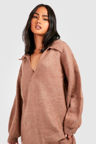 Robe pull oversize - Camel