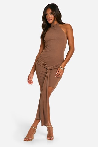 Robe fourreau - Marron