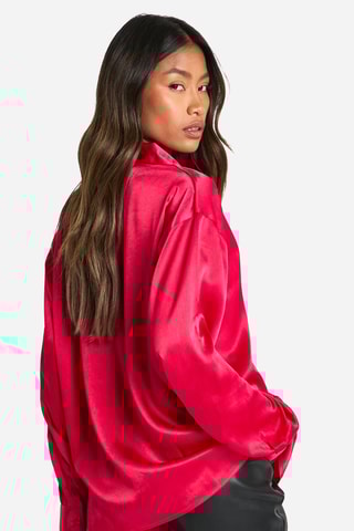 Chemisier oversize - Rouge