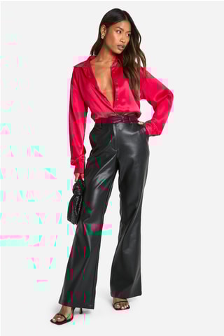 Chemisier oversize - Rouge