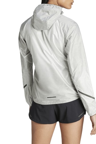 Veste de trail running à capuche Wind - Argenté