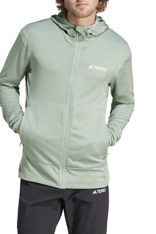 Veste de randonnée polaire de randonnée à capuche XPR LT - Vert d’eau