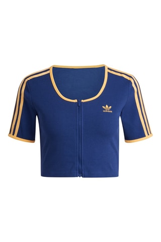 Crop top RIB SS FZ - Bleu marine