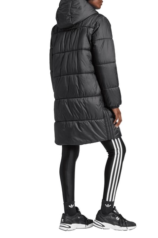 Doudoune longue à capuche - Noir