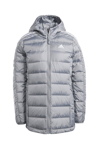 Doudoune longue à capuche W Ess 3S L D Hp - Gris clair