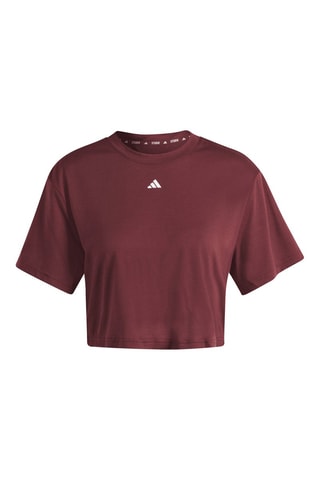 T-shirt d'entraînement cropped d’entraînement Studio - Bordeaux