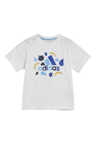 T-shirt et short Fruit - Blanc et ciel