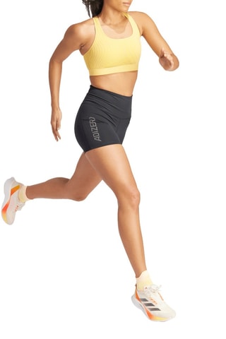 Short de running taille haute Adizero - Noir