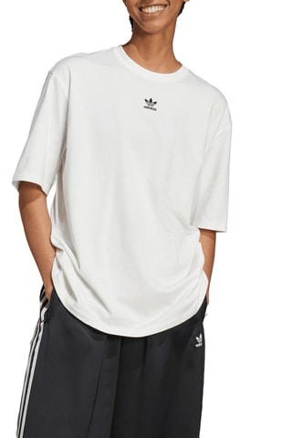 T-shirt ample Trefoil Essentials - Blanc