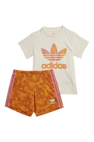 T-shirt et short Summer - Blanc et orange