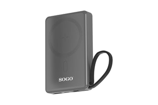 Batterie externe magnétique sans fil - 10000 mAh - Gris