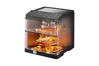 Friteuse à air en acier inoxydable, céramique et silicone - 6 l