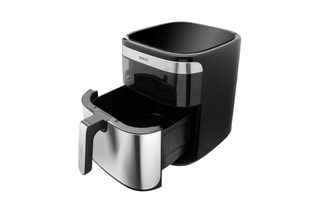 Friteuse à air en acier inoxydable, céramique et silicone - 10 l