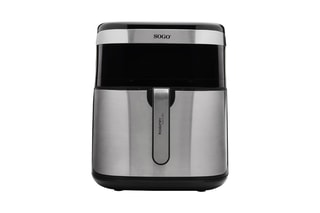 Friteuse à air en acier inoxydable, céramique et silicone - 10 l