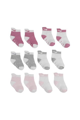 6 paires de chaussettes - Rose foncé et gris