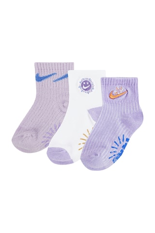 3 paires de chaussettes - Rose et blanc