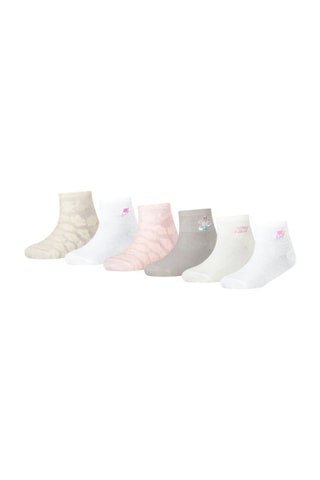 6 paires de chaussettes Flowral - Beige, blanc et gris - Nike