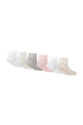 6 paires de chaussettes Flowral - Beige, blanc et gris - Nike