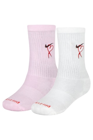 2 paires de chaussettes Cushion - Rose et blanc - Nike