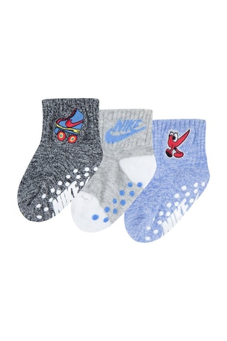 3 paires de chaussettes antidérapantes - Bleu - Nike